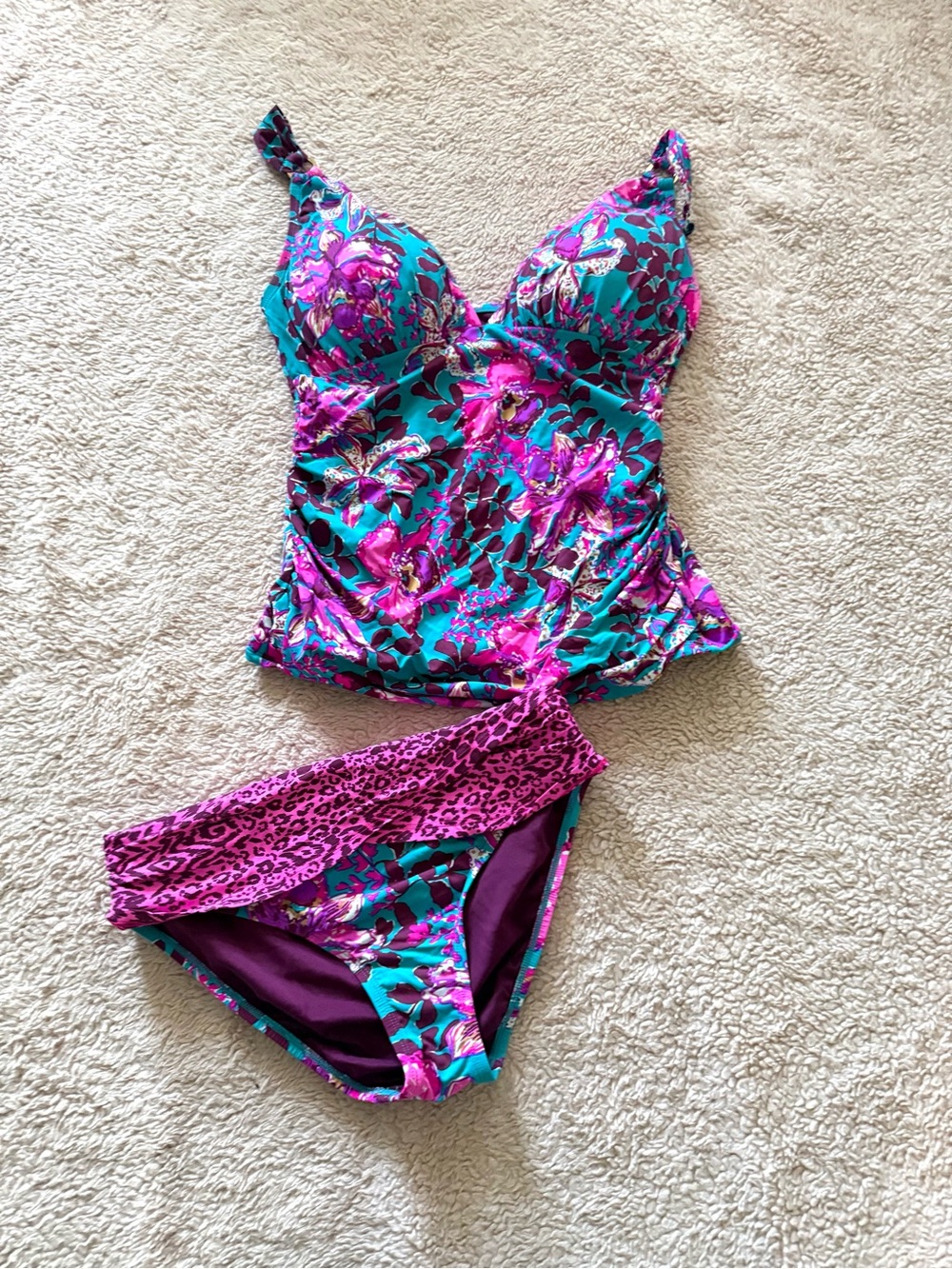 $216 Lilly Pulitzer Palice Tankini set. Top size 12 bottoms size 8 - Picture 2 of 6